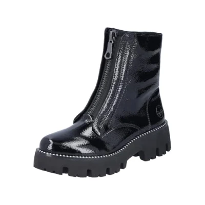 Afbeelding van Rieker Y3351 Halfhoge laarzen voor dames, zwart.