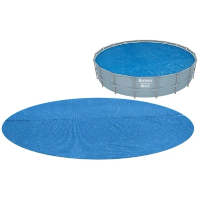 Afbeelding van Bestway Flowclear Zomerkleed Solar Rond Ø549 cm 2 kg Blauw Drijft op het water Met Afvoergaten Verwarmende Functie Gaat Vuil tegen