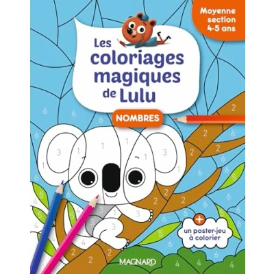 Afbeelding van LES COLORIAGES MAGIQUES DE LULU CHIFFRES MOYENNE SECTION