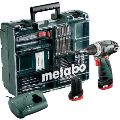 Afbeelding van Metabo PowerMaxx BS 600080880 Accu schroefboormachine 12 V 2 Ah Li ion Incl. accus, koffer, accessoires