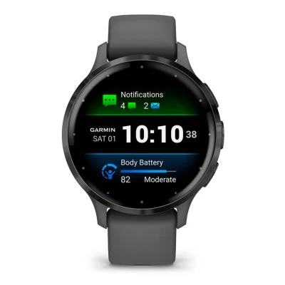 Afbeelding van Garmin Venu 3S Zwart (Grijze Siliconenband)