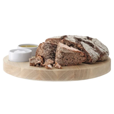 Afbeelding van LSA Lotta Dipschaaltjes Met Houten DIenblad Set van 2 Stuks Wit