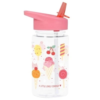 Afbeelding van A little lovely company drinkfles met rietje ijsjes 450ml