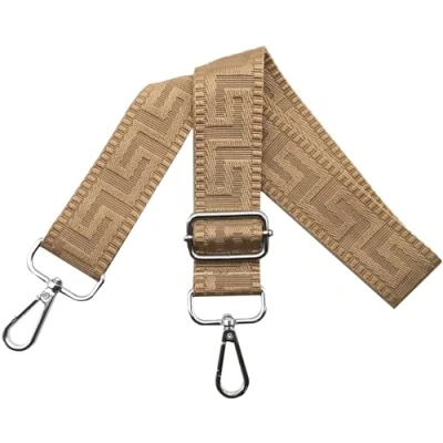 Afbeelding van tasriem, verstelbare breedte 3,8 cm, met zilveren karabijnhaak, draagriem voor handtassen dames, veelkleurig, K, Donkere Khaki