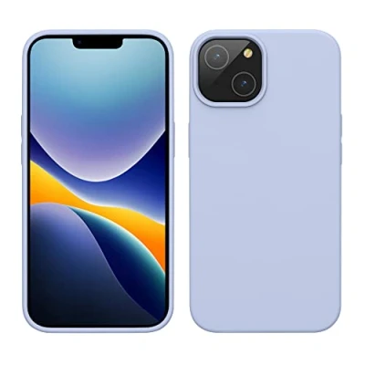 Afbeelding van kwmobile telefoonhoesje geschikt voor Apple iPhone 14 Hoesje met siliconen coating Smartphone case in mat lichtblauw