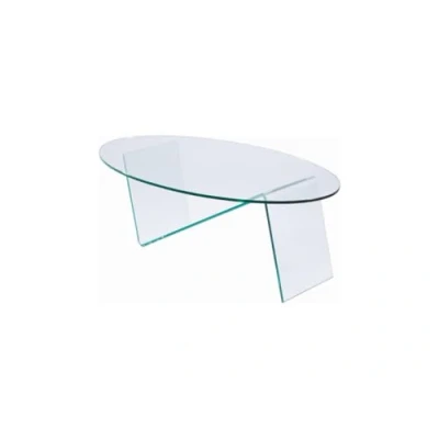Afbeelding van Vente unique Salontafel van gehard glas Transparant ELOWEN L 120 cm x H 41 D 70