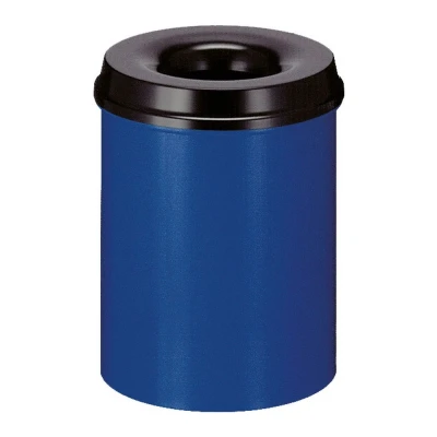 Afbeelding van Papierbak vlamdovend 15ltr blauw/zwart