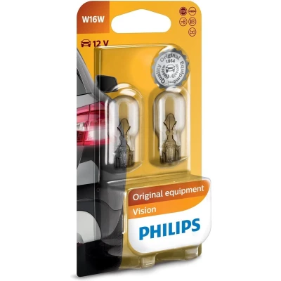 Afbeelding van Philips Halogeen lamp 12V W16W W2.1x9.5d Standard
