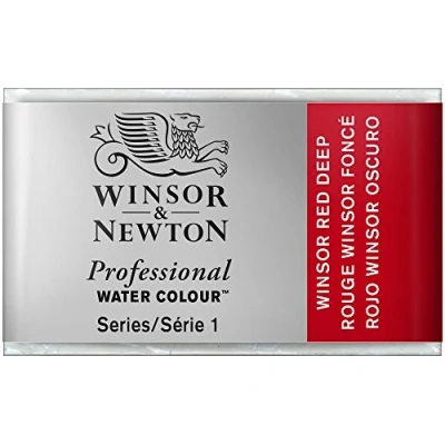 Image de Winsor &amp; Newton Aquarelle Professionnel Peinture Aquarelle, Haute Luminosité, Résistante à la Lumière, Qualité Archive, Godet, Couleur Rouge Foncé