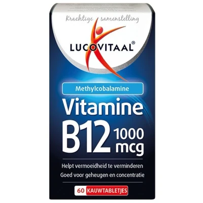Afbeelding van Stapel tot 60% korting Lucovitaal Vitamine B12 1000mcg Kersensmaak 60 kauwtabletten