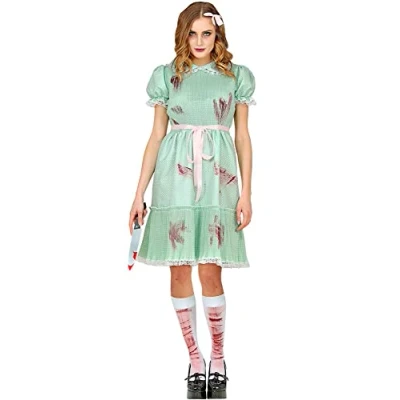 Afbeelding van Widmann Horror Films Kostuum Wraakachtige Pop Madeleine Vrouw Blauw Large Halloween Verkleedkleding