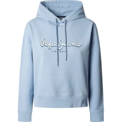 Image de Pepe Jeans Sweat à capuche Maddy pour femme, Bleu (bleu dazed), M