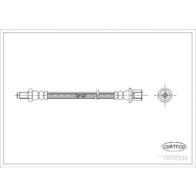 Afbeelding van CORTECO 19030339 Remslang voor en achter 319 TOYOTA: Land Cruiser Prado 70 Off Road, 60