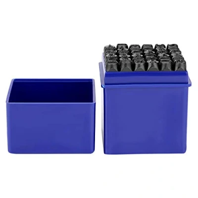 Afbeelding van Set van 36 slagletters koolstofstaal met combinatie 0 tot 9 en A Z, letterhoogte 6 mm