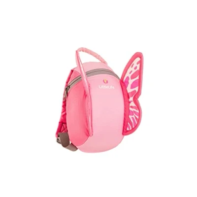 Afbeelding van LittleLife Peuter Daysack Butterfly, kinderrugzak met afneembare nieren!, Roze, Rugzak voor kinderen