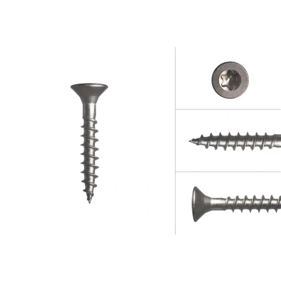 Afbeelding van Wovar Spaanplaatschroeven RVS A2 4 x 16 mm Torx 20 200 Stuks