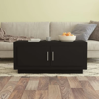 Afbeelding van Salontafel 102x50x45 cm bewerkt hout zwart