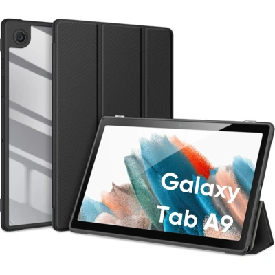 Afbeelding van Dux Ducis Tablet hoes geschikt voor Samsung Galaxy Tab A9 (2023) Toby Series Auto Sleep/Wake functie Tri Fold Book Case 8.7 inch Zwart