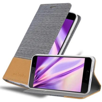 Afbeelding van Cadorabo Hoesje geschikt voor HTC U PLAY in LICHTGRIJS BRUIN Beschermhoes met magnetische sluiting, standfunctie en kaartvakje Book Case Cover Etui