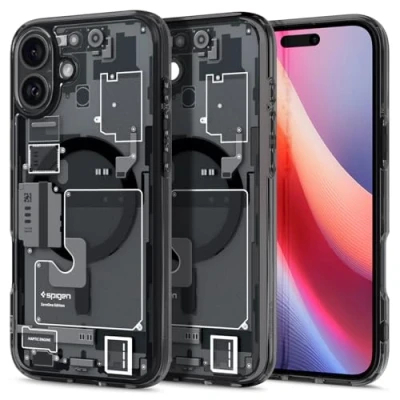 Afbeelding van Spigen Ultra Hybrid MagFit Hoesje Geschikt voor Apple iPhone 16 Plus Compatibel met MagSafe Back Cover Zero One