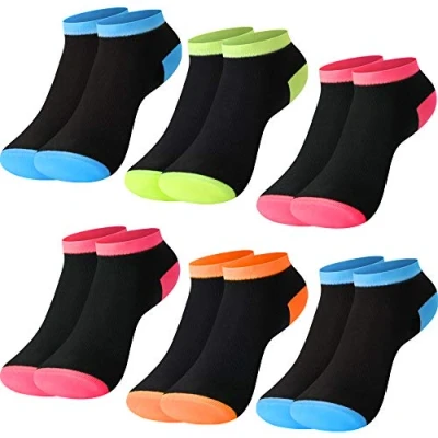 Afbeelding van L&amp;K II 12 Paar Kleurrijke Sneakersokken voor dames met verschillende motieven 92281 N