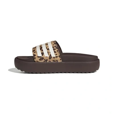 Afbeelding van adidas Adilette Platform Slides damesschoenen, Shadow Brown Ftwr White Magic Beige