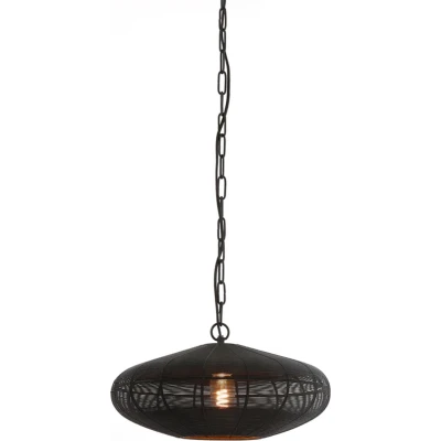Afbeelding van Light&amp;living Hanglamp Ø40x18 cm BAHOTO mat zwart