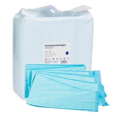 Afbeelding van 50 stuks wegwerponderleggers, 6 lagen, 60 x cm, blauw