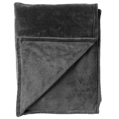 Afbeelding van Dutch Decor BILLY Plaid 150x200 cm flannel fleece superzacht Charcoal Gray antraciet