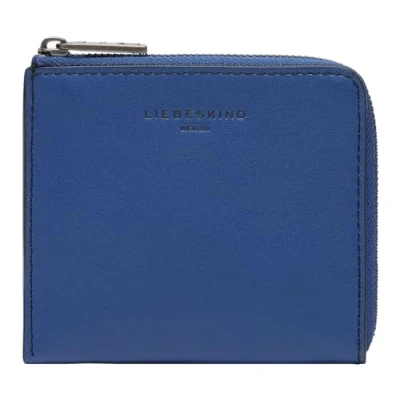 Afbeelding van LIEBESKIND Berlin Leren Kaarthoes Lou Calf Optic Nino Purse Blue Blauw