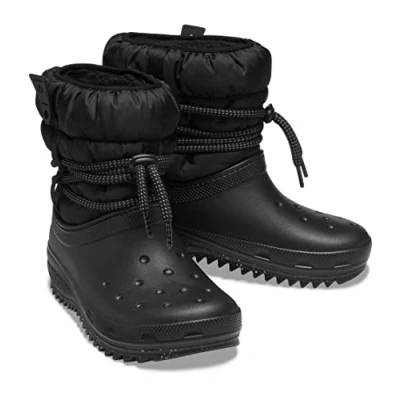 Afbeelding van Crocs Classic NEO PUFF LUXE BOOT Korte laarzen, Dames, Maat: 36/37, Black Kunststof/ textiel