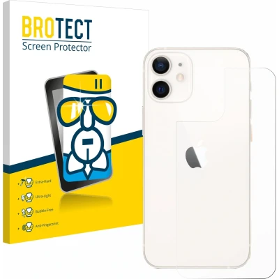 Afbeelding van BROTECT Screenprotector voor Apple iPhone 12 mini (Achterkant) Folie Beschermfolie Beschermglas transparant