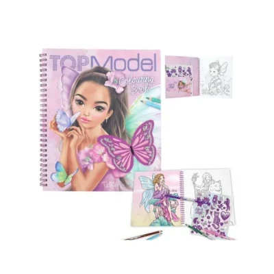 Afbeelding van Depesche TOPModel kleurboek met pailletten FAIRY LOVE