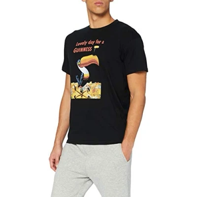 Afbeelding van Guinness Official Merchandise G1296 T shirt voor heren, zwart.