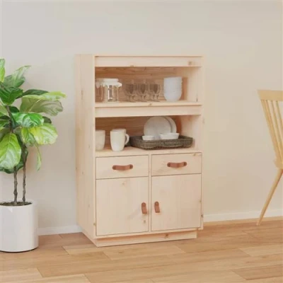Afbeelding van vidaXL Hoge kast 67x40x108,5 cm massief grenenhout