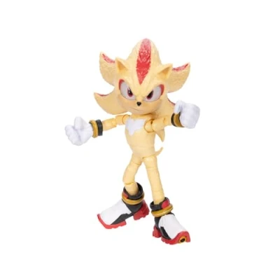 Afbeelding van Sonic 3 The Film Super Shadow figuur met gewrichten officiële licentie 12,5 cm echte details verzamelfiguren voor fan cadeau idee kinderen vanaf jaar