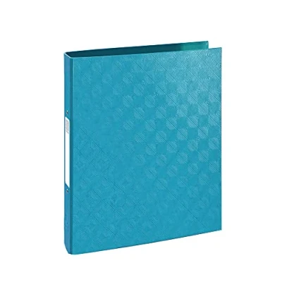Image de Exacompta réf. 54927E 1 Classeur rigide Pelliculé gaufré 1928 2 anneaux ronds diamètre 30 mm Dos 40 Dimensions extérieures : 32 x 26 cm Format à classer A4 Coloris turquoise