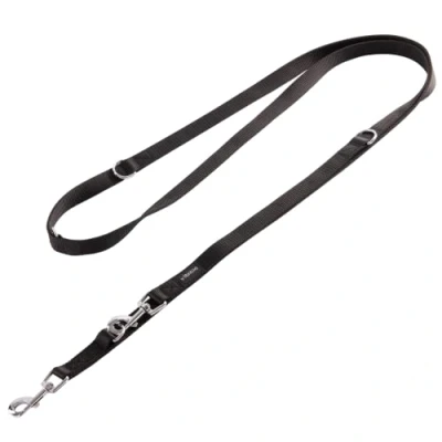Afbeelding van Vitazoo Hondenriem voor Training 3 m Nylon Grafiet Dubbele Leiband Kleine Middelgrote &amp; Grote Honden Verstelbare Trainingslijnen 4 Verschillende Lengtes Zwart
