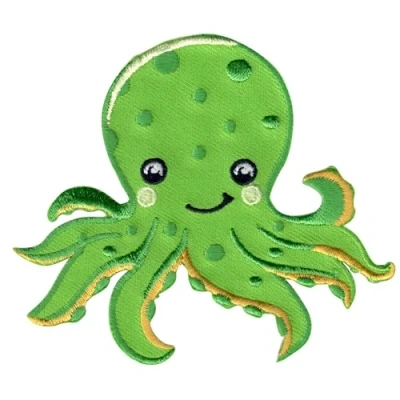 Afbeelding van PatchMommy Octopus Geborduurd stuk om op te naaien of strijken voor kinderen en baby&#039;s