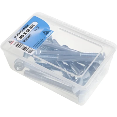 Afbeelding van Deltafix slotbout met moer verzinkt m6 x 40 mm din 603/555 st.