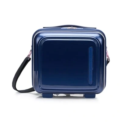 Afbeelding van logoduck + metalen beautycase, Indigo, metaal, Logo duck metaal