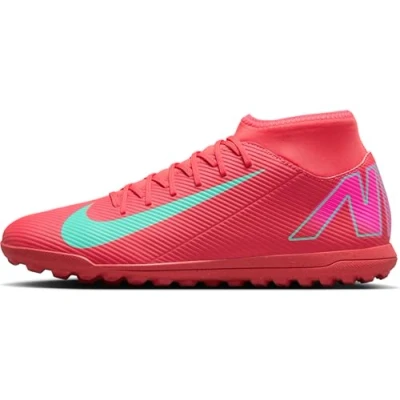 Afbeelding van Nike Performance Mercurial Superfly 10 CLUB TF Voetbalschoenen voor kunstgras, Maat: 41, Ember glow/aurora green Textiel/ synthetisch