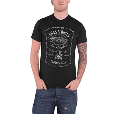 Afbeelding van Guns N&#039; Roses Paradise City Label Heren T shirt XL Zwart