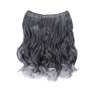 Afbeelding van CAISHA 50 cm, 1 haarverlenging met elastische band, haarverlenging, golvend, grijsmix, E110