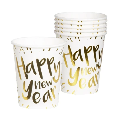 Afbeelding van Bekers Happy New Year 210ml 10 stuks