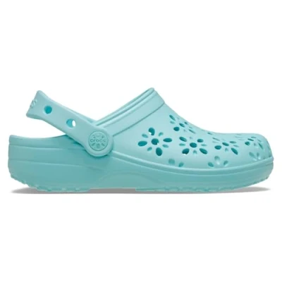 Afbeelding van Crocs Classic Floral Cut Out Clog K Uniseks kinderen, blauw groen