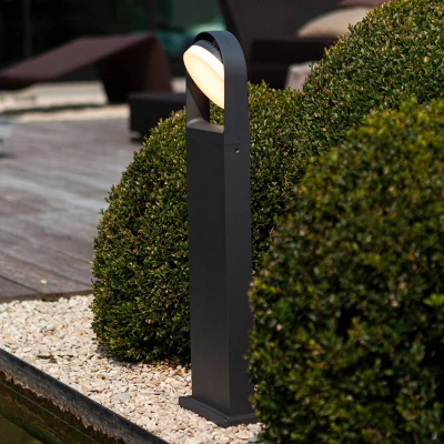 Afbeelding van LUTEC Fele Tuinpaal LED Donkergrijs