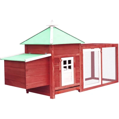 Afbeelding van Kippenhok Met Nestkast 190X72X102 Massief Vurenhout Rood