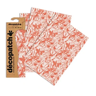 Afbeelding van Décopatch C762O 3 vellen bedrukt papier, 30 x 40 cm, vlinders