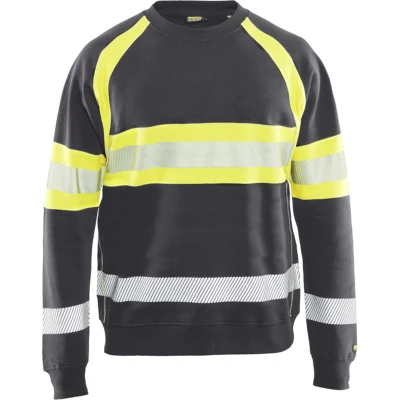 Afbeelding van Blaklader Sweater High Vis 3359 1158 Medium Grijs/High Geel 4XL